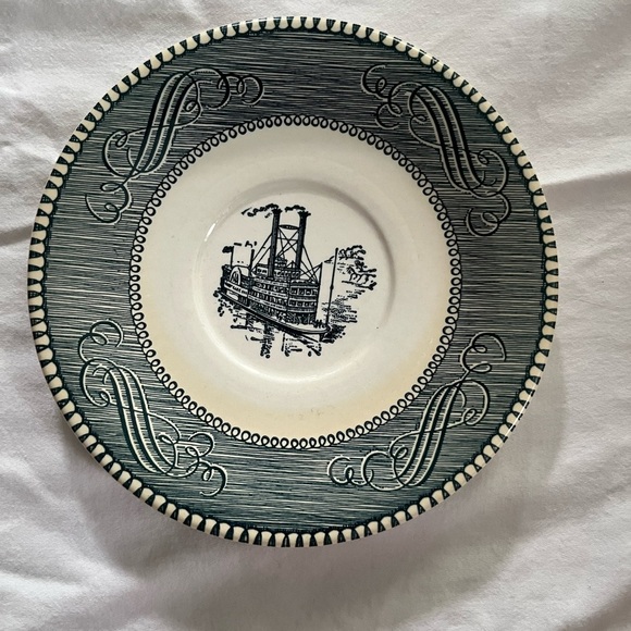 Vintage Currier and Ives saucer plate set of 8 - Picture 1 of 3